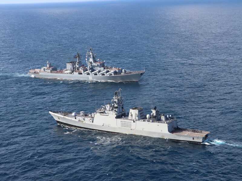 Passage Exercise between Russian Navy and Indian Navy in Eastern Indian ...